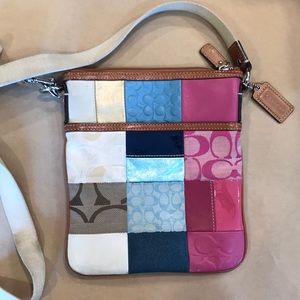 Signature Multi-Pattern Coach Crossbody Purse